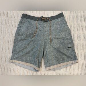 Howler Bros Heed the Call Geometric Blue Swim Trunks/Shorts SZ 32
